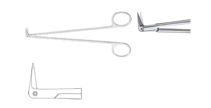 Дітріх Поттс ножиці 90° загнуті 180 мм